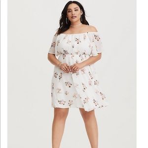Torrid Off the Shoulder Chiffon Dress
